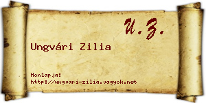 Ungvári Zilia névjegykártya